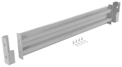 Vestil Steel 2 Ribbed Drop In Style Guard Rail 54 In. Length Silver