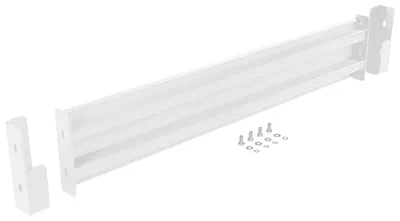 Vestil Steel 2 Ribbed Drop In Style Guard Rail 54 In. Length White