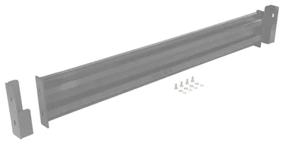 Vestil Steel 2 Ribbed Drop In Style Guard Rail 66 In. Length Gray Semi Gloss