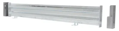 Vestil Galvanized Steel 2 Ribbed Drop In Style Guard Rail 66 In. Length Gray
