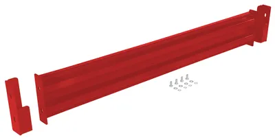 Vestil Steel 2 Ribbed Drop In Style Guard Rail 66 In. Length Red