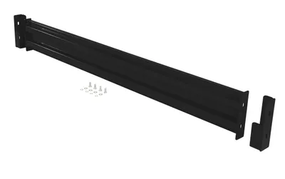 Vestil Steel 2 Ribbed Drop In Style Guard Rail 78 In. Length Black