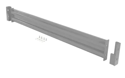 Vestil Steel 2 Ribbed Drop In Style Guard Rail 78 In. Length Gray Semi Gloss