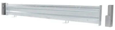 Vestil Galvanized Steel 2 Ribbed Drop In Style Guard Rail 78 In. Length Gray