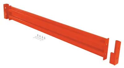 Vestil Steel 2 Ribbed Drop In Style Guard Rail 78 In. Length Orange