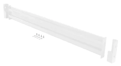 Vestil Steel 2 Ribbed Drop In Style Guard Rail 78 In. Length White