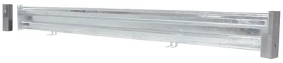 Vestil Galvanized Steel 2 Ribbed Drop In Style Guard Rail 90 In. Length Gray