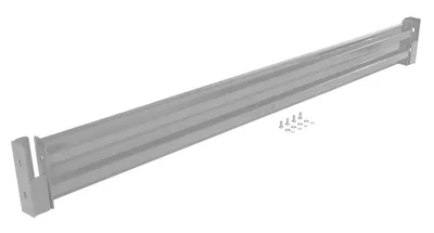 Vestil Steel 2 Ribbed Drop In Style Guard Rail 90 In. Length Silver