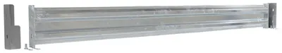 Vestil Galvanized Steel 2 Ribbed Drop In Style Guard Rail 102 In. Length Gray