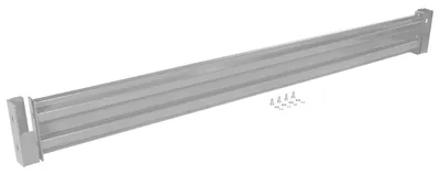 Vestil Steel 2 Ribbed Drop In Style Guard Rail 102 In. Length Silver
