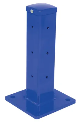 Vestil Steel Rigid Tube Post Drop In Style 18 In. For 2 Ribbed Drop In Style Guard Rails Blue