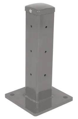 Vestil Steel Rigid Tube Post Drop In Style 18 In. For 2 Ribbed Drop In Style Guard Rails Gray Semi Gloss