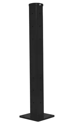 Vestil Steel Rigid Tube Post Drop In Style 42 In. For 2 Ribbed Drop In Style Guard Rails Black