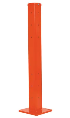 Vestil Steel Rigid Tube Post Drop In Style 42 In. For 2 Ribbed Drop In Style Guard Rails Orange