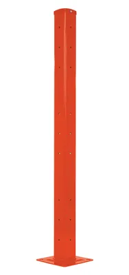 Vestil Steel Rigid Tube Post Drop In Style 60 In. For 2 Ribbed Drop In Style Guard Rails Orange