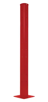Vestil Steel Rigid Tube Post Drop In Style 60 In. For 2 Ribbed Drop In Style Guard Rails Red