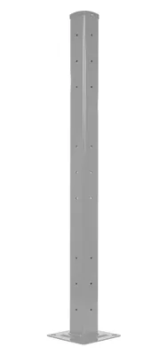Vestil Steel Rigid Tube Post Drop In Style 60 In. For 2 Ribbed Drop In Style Guard Rails Silver Lining