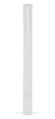 Vestil Steel Rigid Tube Post Drop In Style 60 In. For 2 Ribbed Drop In Style Guard Rails White