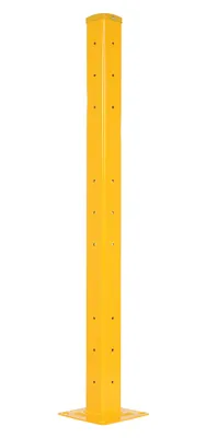Vestil Steel Rigid Tube Post Drop In Style 60 In. For 2 Ribbed Drop In Style Guard Rails Yellow