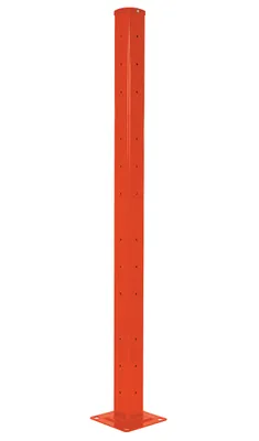 Vestil Steel Rigid Tube Post Drop In Style 72 In. For 2 Ribbed Drop In Style Guard Rails Orange