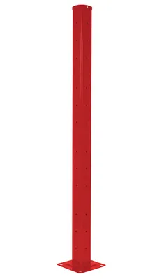 Vestil Steel Rigid Tube Post Drop In Style 72 In. For 2 Ribbed Drop In Style Guard Rails Red
