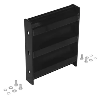 Vestil Steel 3 Ribbed Bolt On Style Guard Rail 12 In. Length Black