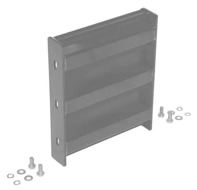 Vestil Steel 3 Ribbed Bolt On Style Guard Rail 12 In. Length Gray Semi Gloss