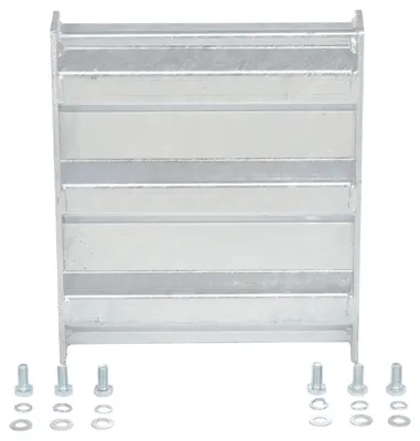 Vestil Galvanized Steel 3 Ribbed Bolt On Style Guard Rail 12 In. Length Gray