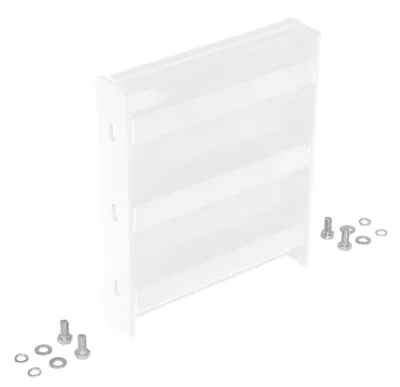 Vestil Steel 3 Ribbed Bolt On Style Guard Rail 12 In. Length White
