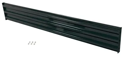 Vestil Steel 3 Ribbed Bolt On Style Guard Rail 113.875 In. Length Black