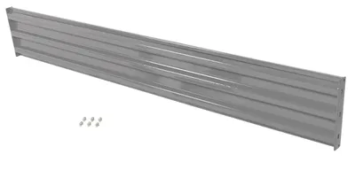 Vestil Steel 3 Ribbed Bolt On Style Guard Rail 113.875 In. Length Gray Semi Gloss