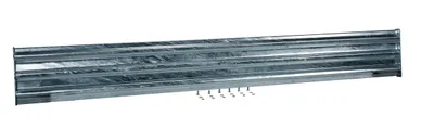 Vestil Galvanized Steel 3 Ribbed Bolt On Style Guard Rail 113.875 In. Length Gray