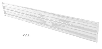 Vestil Steel 3 Ribbed Bolt On Style Guard Rail 113.875 In. Length White