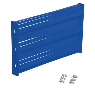 Vestil Steel 3 Ribbed Bolt On Style Guard Rail 24 In. Length Blue