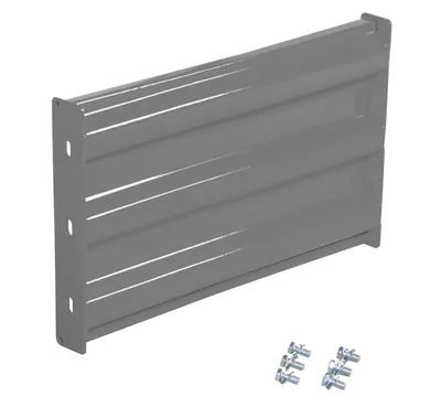 Vestil Steel 3 Ribbed Bolt On Style Guard Rail 24 In. Length Gray Semi Gloss