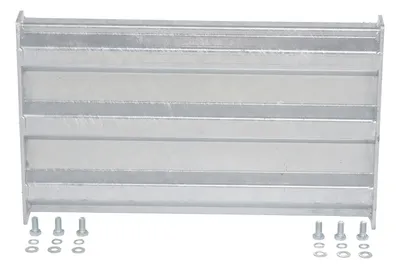 Vestil Galvanized Steel 3 Ribbed Bolt On Style Guard Rail 24 In. Length Gray