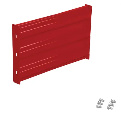 Vestil Steel 3 Ribbed Bolt On Style Guard Rail 24 In. Length Red
