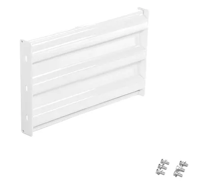 Vestil Steel 3 Ribbed Bolt On Style Guard Rail 24 In. Length White
