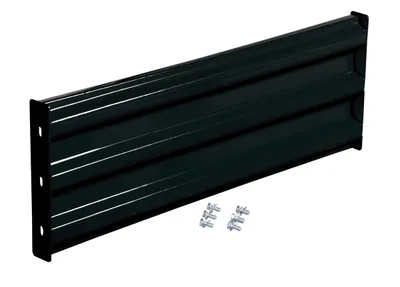 Vestil Steel 3 Ribbed Bolt On Style Guard Rail 29.875 In Length Black