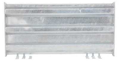 Vestil Galvanized Steel 3 Ribbed Bolt On Style Guard Rail 29.875 In Length Gray