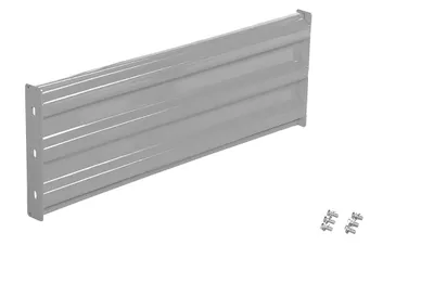 Vestil Steel 3 Ribbed Bolt On Style Guard Rail 29.875 In Length Silver