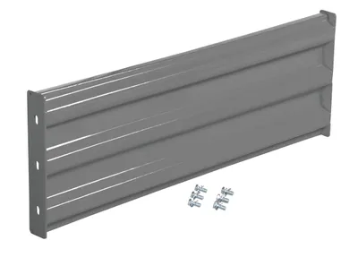 Vestil Steel 3 Ribbed Bolt On Style Guard Rail 41.875 In. Length Gray Semi Gloss