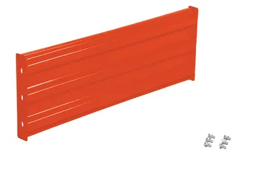 Vestil Steel 3 Ribbed Bolt On Style Guard Rail 41.875 In. Length Orange
