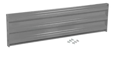 Vestil Steel 3 Ribbed Bolt On Style Guard Rail 53.875 In. Length Gray Semi Gloss