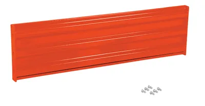 Vestil Steel 3 Ribbed Bolt On Style Guard Rail 53.875 In. Length Orange
