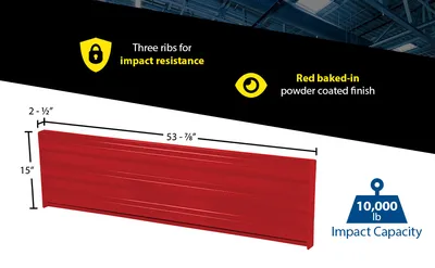 Vestil GR-F3R-BO-5-RD structural guard rails (drop-in and bolt-on style) feature highlights
