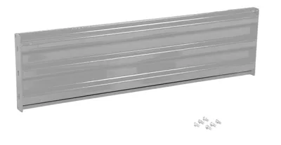Vestil Steel 3 Ribbed Bolt On Style Guard Rail 53.875 In. Length Silver