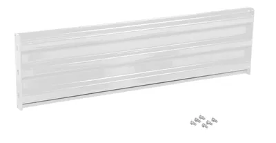 Vestil Steel 3 Ribbed Bolt On Style Guard Rail 53.875 In. Length White