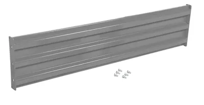 Vestil Steel 3 Ribbed Bolt On Style Guard Rail 65.875 In. Length Gray Semi Gloss