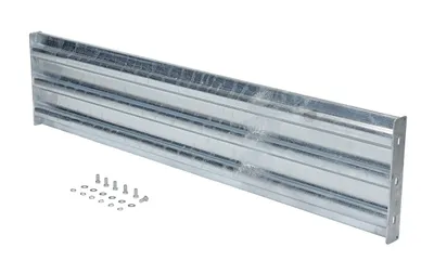 Vestil Galvanized Steel 3 Ribbed Bolt On Style Guard Rail 65.875 In. Length Gray